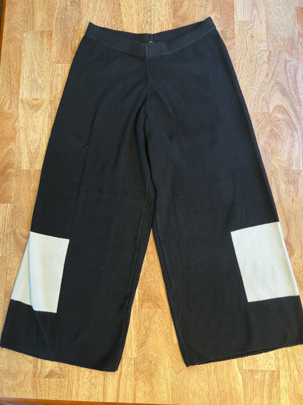 Vintage Roni Rabl Wide Leg Cropped Contrast Square Pants Size Small